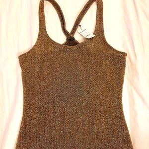 Brand new gold metallic top